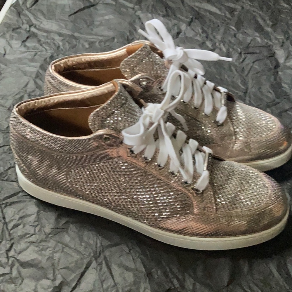 Jimmy Choo Miami Glitter Sneakers